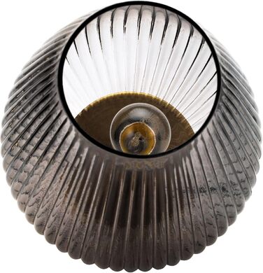 Настільна лампа Pauleen 48158 Crystal Gloom з кришталевим декором, антрацитова, E27, 40W, димчасте скло/латунь