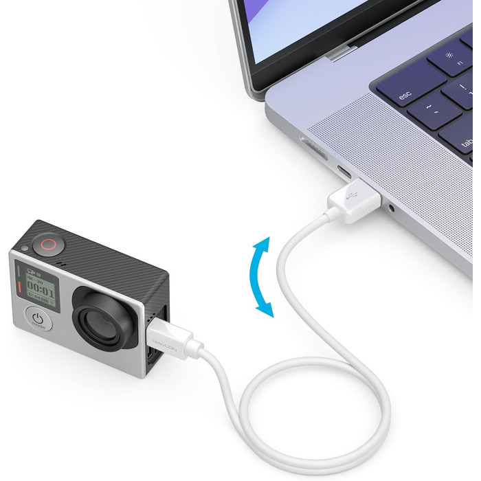Кабель Micro USB deleyCON 0.15м для Android, смартфонів, планшетів - білий