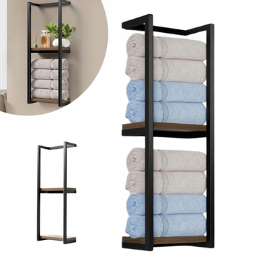 Двоярусний настінний рушникотримач для ванної кімнати, сучасний мінімалізм