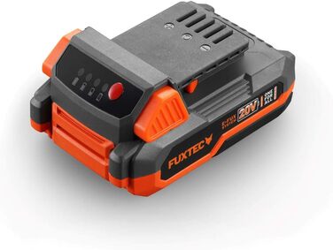 FUXTEC 20V Cordless Leaf Blower FX-E1LB20 - Includes 2 x 2Ah Li-Ion Batteries and 2.4A Charger - Leaf blower for removing leaves from gardens, walkways, and driveways - Quiet - up to 38m/s