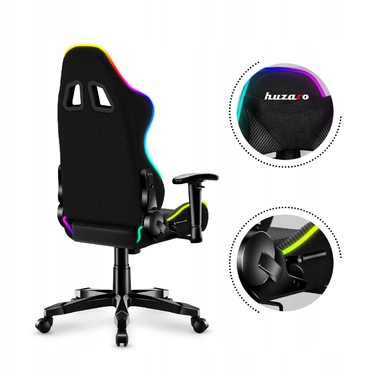Ігрове крісло Huzaro Ranger 6.0 RGB, сітка, чорне