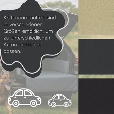 Килимок для собак у багажник Golden Dog, захист для авто, чорний, 110 x 100 см, XL, штучна шкіра