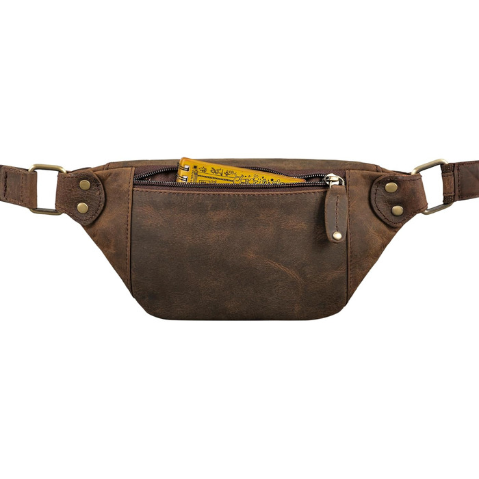 STILORD 'Orson' поясна сумка з натуральної шкіри - чоловіча/жіноча, на пояс, захист від крадіжки, водовідштовхувальна, колір: коричневий (Colorado)