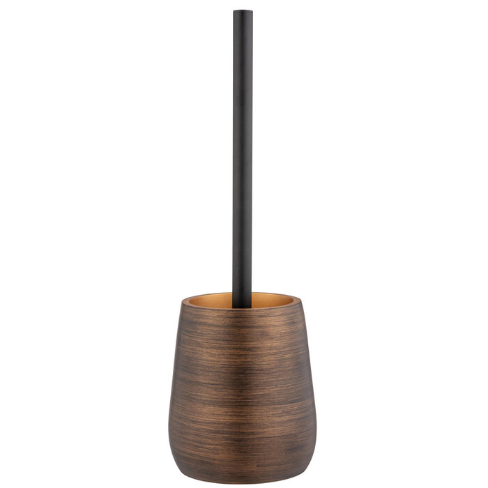Тримач зі щіткою для унітаза Wenko Palena, 12,5 x 37 см, чорно-коричневий