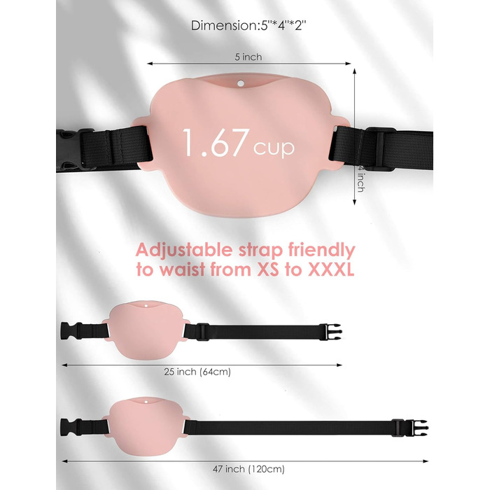 Сумка для ласощів для собак Gobeigo з кликером для дресирування, на пояс, рожева