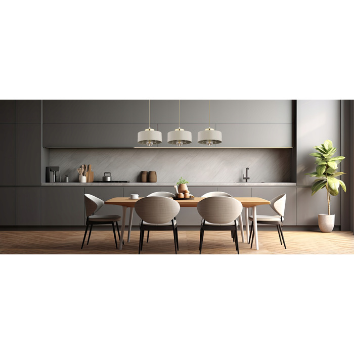 Підвісна люстра Elko-Lighting Spring Ecru, 3 точки освітлення, цоколь E27