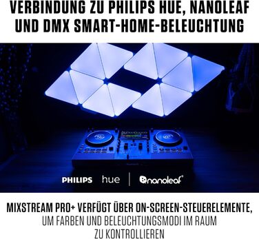 Numark Mixstream Pro Go: Портативний DJ-контролер з акумулятором, мікшер з розділенням STEM, динамік, Wi-Fi, сенсорний екран, сумісний з Serato DJ