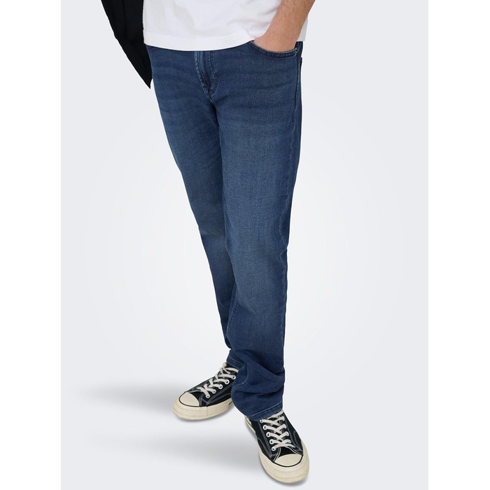 Джинси чоловічі Only Sons Slim Onsloom Dark Blue 32W/32L, синій денім