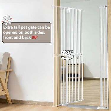 Захисне ворота для тварин Xifamniy, 155 см: безпека для дітей та домашніх тварин (без свердління)