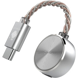 HIDIZS S3 PRO - портативний DAC-підсилювач, підтримка MQA, PCM 32Bit/384kHz, DSD128, USB-C, сріблястий