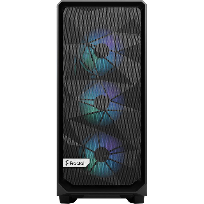 Корпус для ПК Fractal Design Meshify 2 Compact Black ATX Mid Tower, RGB, загартоване скло (Light Tint), високий повітряний потік