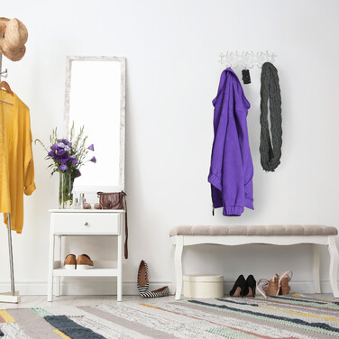 Relaxdays White Coat Rack with Horse Design