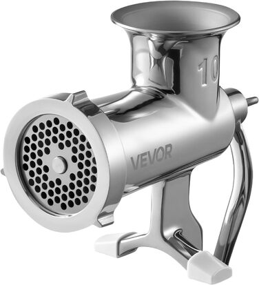М'ясорубка ручна VEVOR з нержавіючої сталі, з присоскою та насадками для ковбас, для дому, кухні, ресторану, м'ясного магазину #10