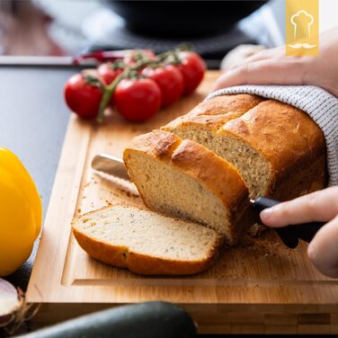 Chefaron Cast Iron Bread Baking Pan with Lid - Baking pan for bread and cake - cast iron bread pot - loaf pan baking roasting rectangular - cast iron pot bread baking - 28 x 12 cm rectangular loaf pan