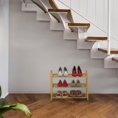 Relaxdays Gold Metal Shoe Rack
