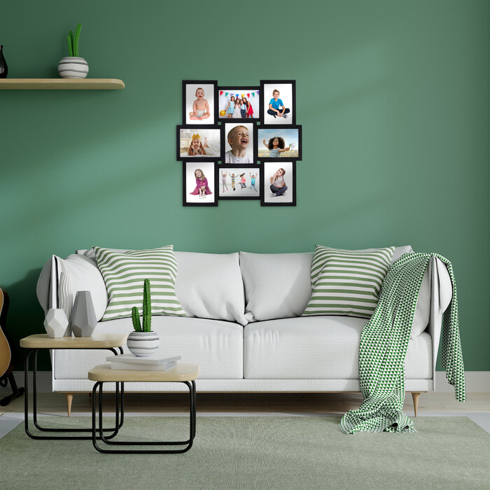 Relaxdays Photo Collage Frame - Holds 9 Pictures