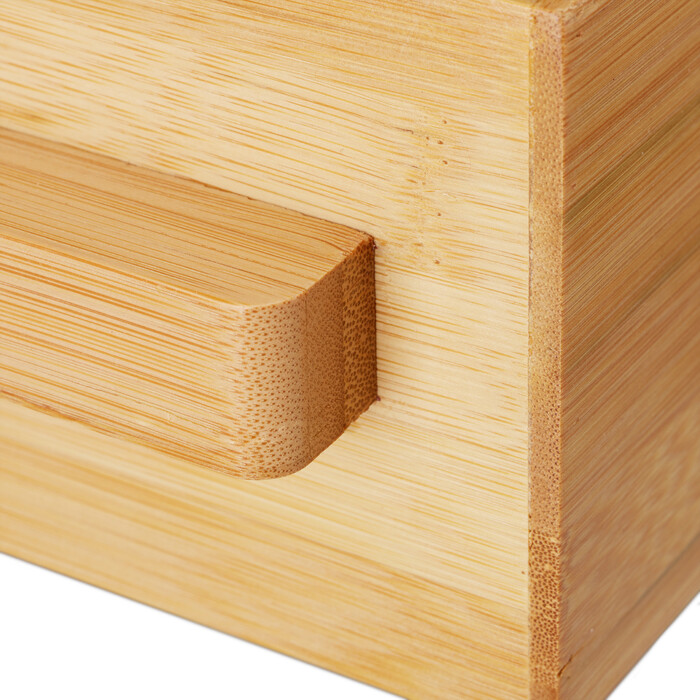 Bamboo Cutlery Holder with Napkin Holder