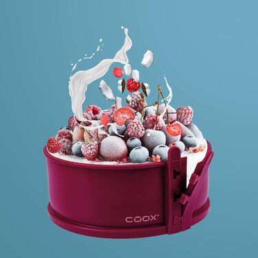 Форма для випікання coox з порцеляновим дном, 18 см, темно-червона – для випікання та подачі, можна різати прямо на порцеляновій тарілці, не потрібно перекладати