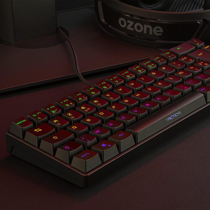 Ozone Gaming Gear Double TAP: Клавіатура + Миша для ігор, RGB підсвітка, AVAGO сенсор, 4000 DPI