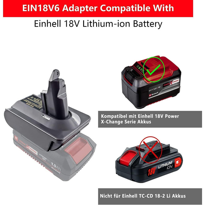 Адаптер для акумулятора Dyson V7 V8, MT18V7V8. Конвертер Makita 18V на акумулятор Dyson 21.6V V7(SV11) V8(SV10) Fluffy Animal Trigger. Адаптер Einhell на Dyson V6