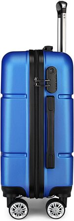 Валіза ручної поклажі KONO з роликами, жорсткий корпус, Trolley 55x38x22 см, 33 літри, легкий, ABS (Морська блакить)