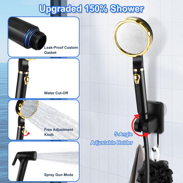 Портативна душова система Anesty для кемпінгу: насос, бак 20л, душова лійка, аксесуари для відпочинку на природі, автомийки та догляду за тваринами