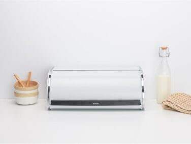 Контейнер для хліба Brabantia Rollbrotkasten, чорний мат, середній, для зберігання хліба, багелів та булочок
