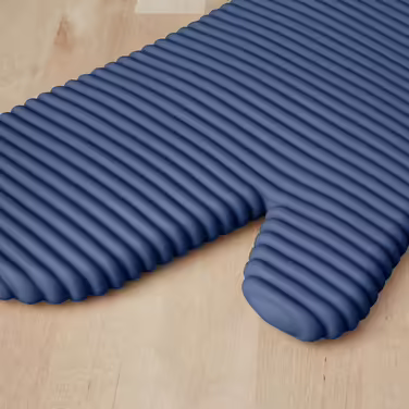 KitchenAid Oven Mitt Set, Textured, Soft Silicone, Blue Willow, 2 Pieces