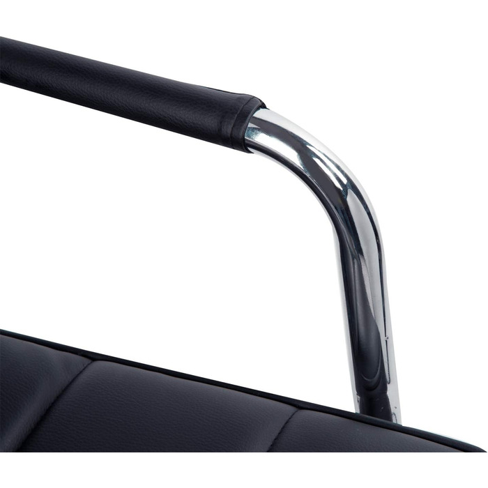 Крісло офісне HOMCOM для дому та офісу, регульоване по висоті, поворотне, шкірозамінник, до 120 кг, чорне