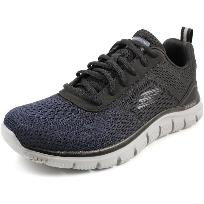 Чоловічі кросівки Skechers Track Ripkent - Navy Mesh Black Trim (40 EU, Широкий)