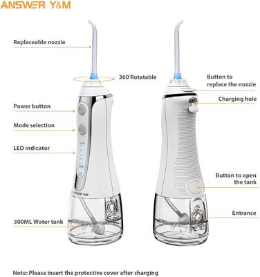 Іригатор для порожнини рота Munddusche: 5 режимів, бездротовий, IPX7, для щоденної гігієни, 300 мл