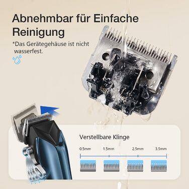 Професійна машинка для стрижки собак Leise - для густого та кучерявого хутра, блакитна