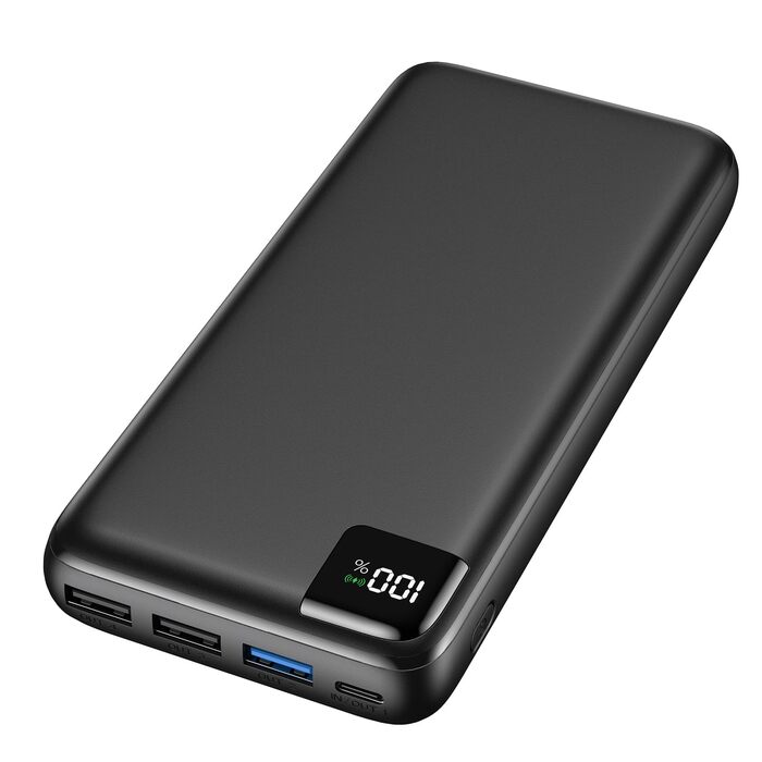 Power Bank A ADDTOP 27000mAh з швидкою зарядкою 22.5W, 4 виходи USB, PD 3.0, QC 4.0, чорний