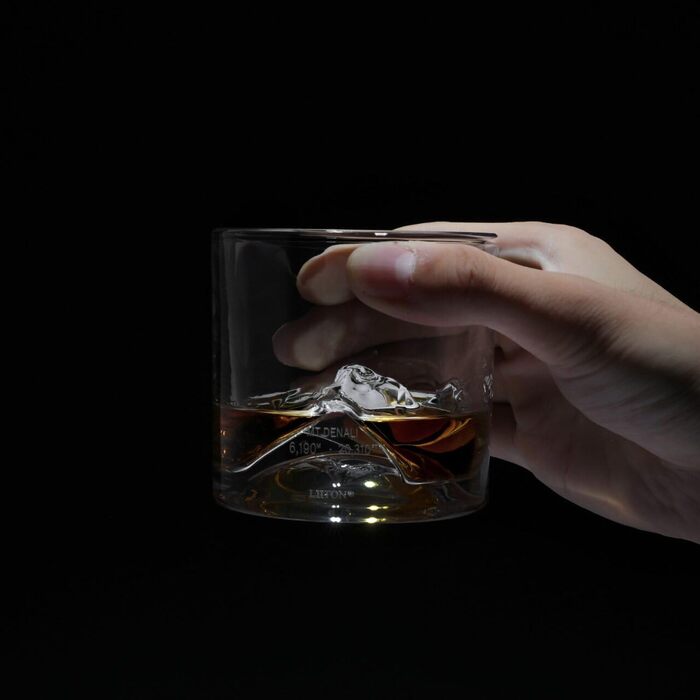 Набір склянок для віскі LIITON Everest 2 шт. з кришталевого скла, Tumbler, подарунок для чоловіка, коктейлі, джин, бурбон, ром