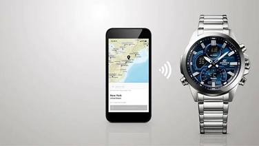 Чоловічий годинник Casio ECB-30D з секундоміром, водонепроникністю та Bluetooth