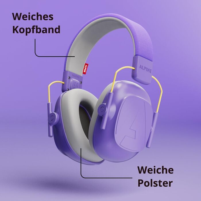 Дитячі навушники шумозахисту Alpine Muffy – комфортний захист вух для дітей до 16 років (фіолетовий)