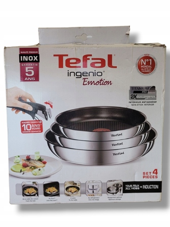 Сковорода Tefal з титановим покриттям, 22/24/28 см, підходить для мийки в посудомийній машині