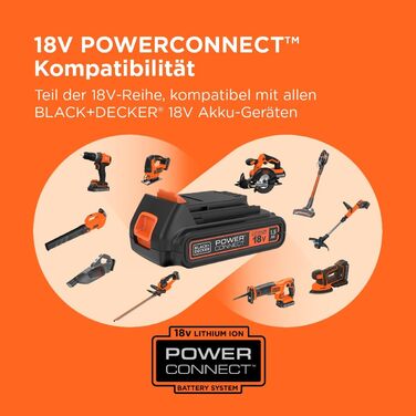 Акумуляторний дриль-шуруповерт BLACK+DECKER BCD001C1-QW (18V, 1.5 Ah, 10 мм) з акумулятором та зарядним пристроєм