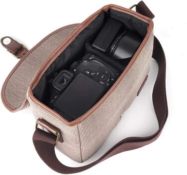 Сумка для камери Neuleben: сумка-месенджер для дзеркальної/зеркалоподібної/DSLR камери, сумка-фотосумка, хакі