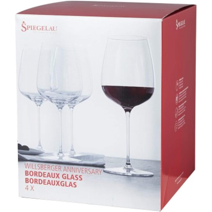 Набір келихів Spiegelau Bordeaux Willsberger Anniversary, 4 шт., 635 мл, кришталеве скло