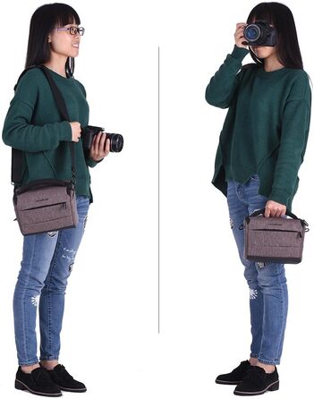 Сумка для камери Andoer: для Canon, Nikon, Sony, Fujifilm, Olympus, Panasonic (1 камера + 2 об'єктиви + аксесуари)