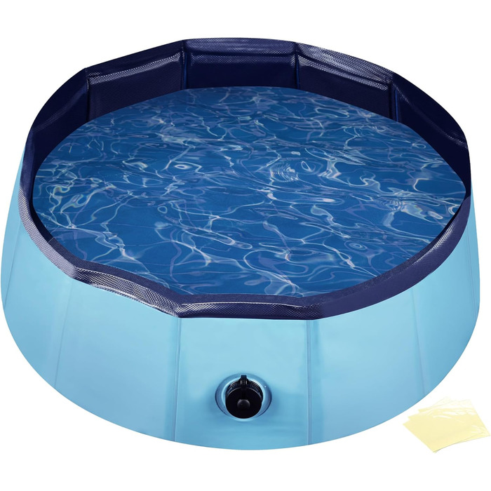 Басейн для собак Fudajo 100 x 30 см, рушфільтрований, з ПВХ, складаний, з посиленими краями, портативний