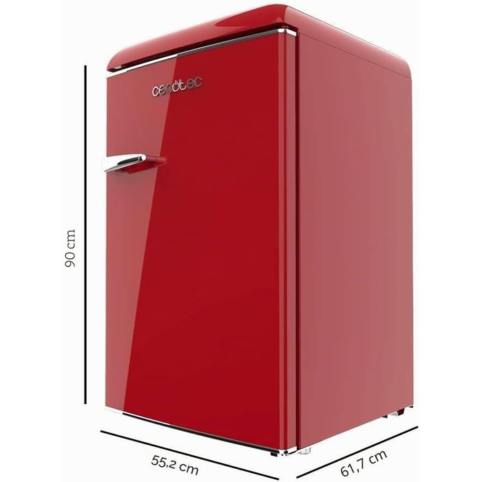Міні-холодильник Cecotec Bolero CoolMarket TT Origin 110 Red 110л – ретро дизайн, клас E, LED-підсвітка