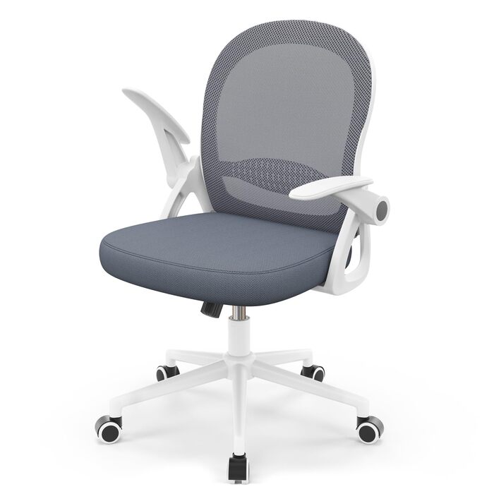 Офісний стіл Rattantree: ергономічний стілець з дихаючою спинкою, регульована висота, сітчаста конструкція, підлокітники, 360° обертання, для офісу та дому (темно-синій)