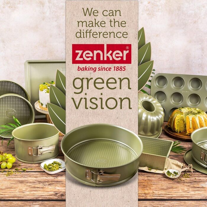 Форма для випікання Zenker Green Vision Ø 20 см з високим бортиком – стабільна та якісна форма для тортів (гугельхуп) з антипригарним покриттям