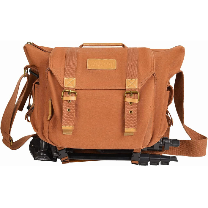 Сумка для камери CADeN з канвасу, вінтажна фотосумка на плече, для компактних DSLR/SLR камер Sony, Nikon, Canon, сумісна з об'єктивами, колір: Coffee 3.0