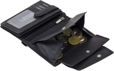 LEAS Ladies' Exchange in portrait format with RFID protection, genuine leather, black Ladies' Collection