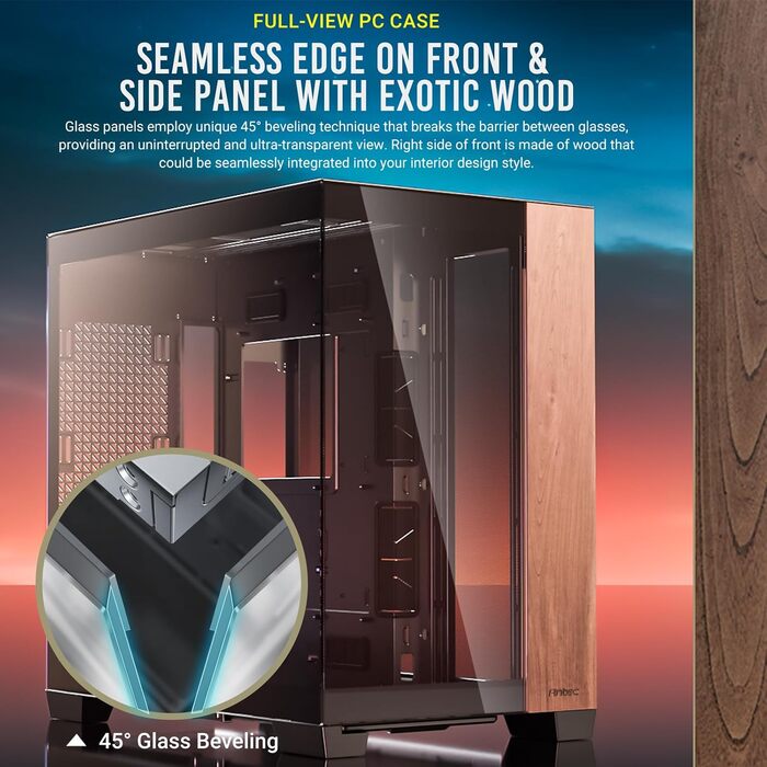 Корпус для ПК GEH Antec C8 Wood Full Tower чорного кольору