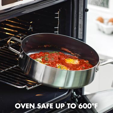 Набір посуду GreenPan TriClad з нержавіючої сталі, 10 предметів, з антипригарним покриттям, індукційний, без PFAS