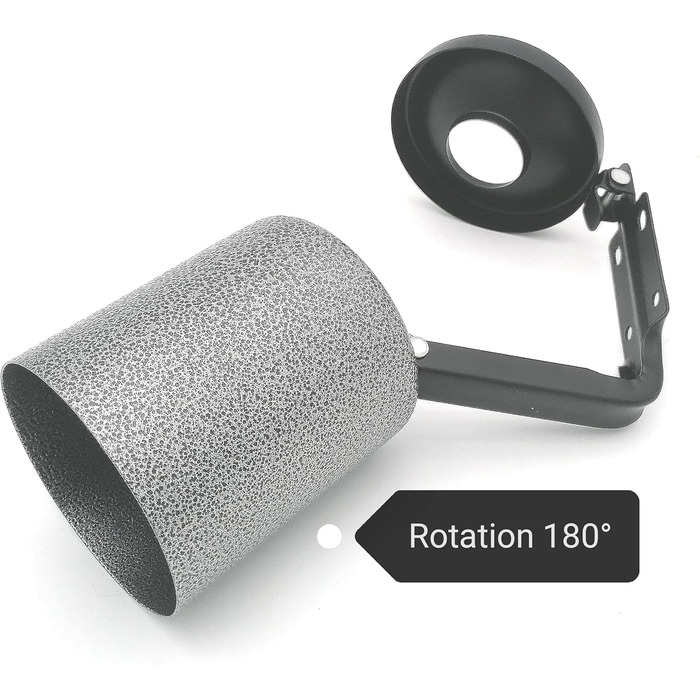 Outdoor ashtray, large, robust, made of hardened steel, wall-mounted, 2 l